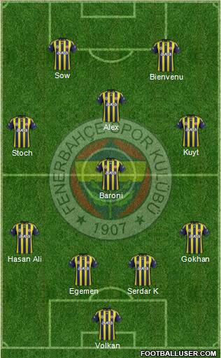 Fenerbahçe SK Formation 2012