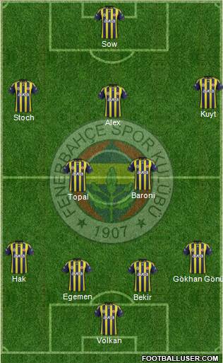 Fenerbahçe SK Formation 2012