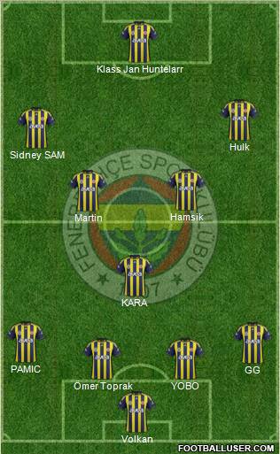 Fenerbahçe SK Formation 2012