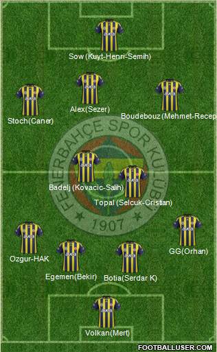 Fenerbahçe SK Formation 2012