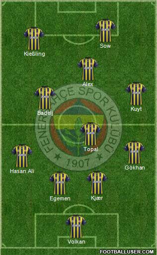 Fenerbahçe SK Formation 2012