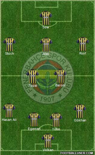 Fenerbahçe SK Formation 2012