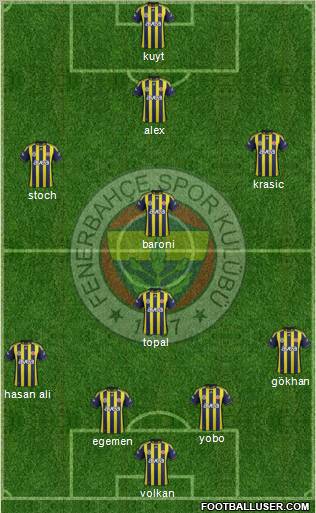 Fenerbahçe SK Formation 2012