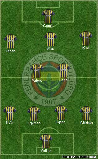 Fenerbahçe SK Formation 2012
