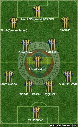 Fenerbahçe SK Formation 2012