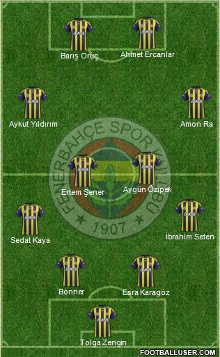 Fenerbahçe SK Formation 2012