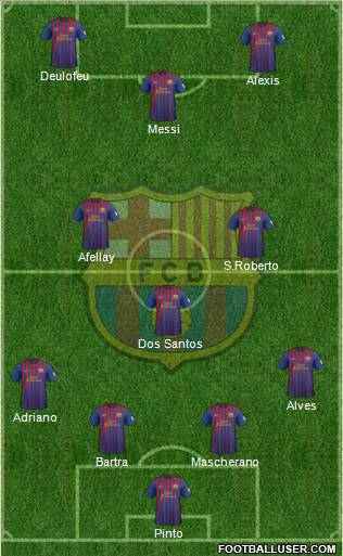 F.C. Barcelona Formation 2012