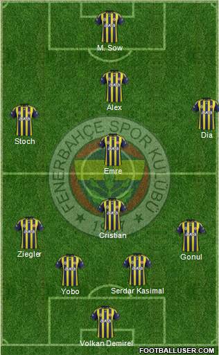 Fenerbahçe SK Formation 2012