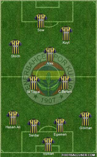 Fenerbahçe SK Formation 2012