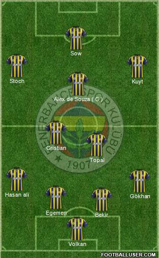 Fenerbahçe SK Formation 2012