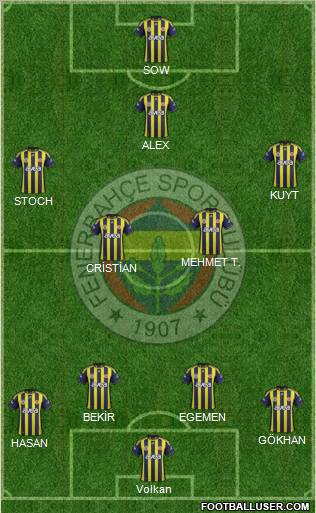 Fenerbahçe SK Formation 2012