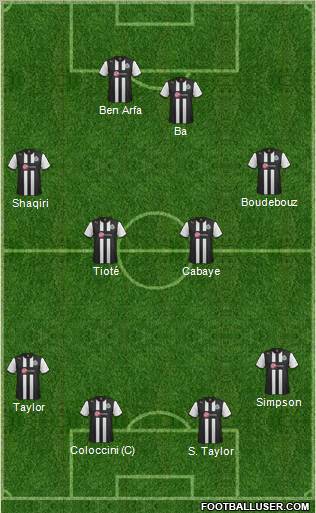 Newcastle United Formation 2012