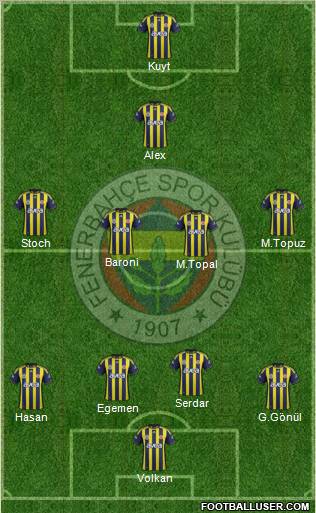Fenerbahçe SK Formation 2012