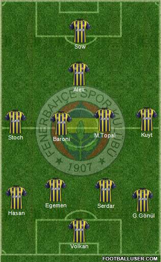 Fenerbahçe SK Formation 2012