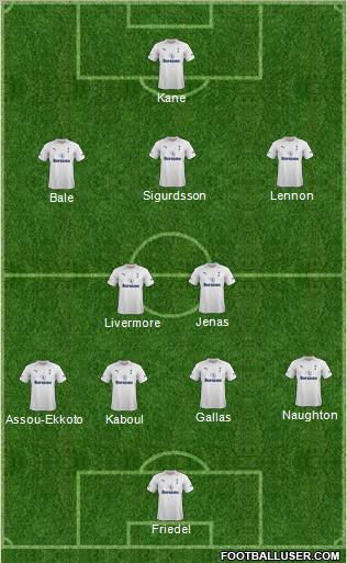 Tottenham Hotspur Formation 2012