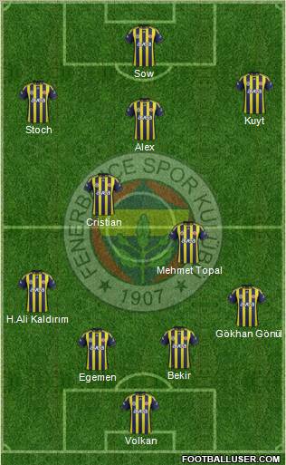 Fenerbahçe SK Formation 2012