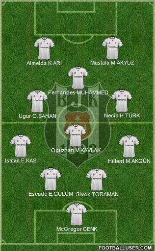 Besiktas JK Formation 2012