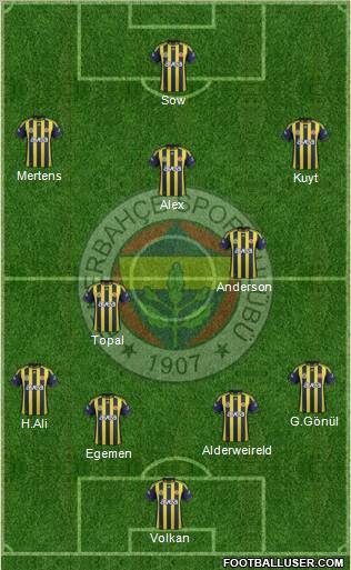 Fenerbahçe SK Formation 2012