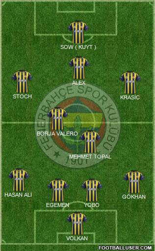 Fenerbahçe SK Formation 2012