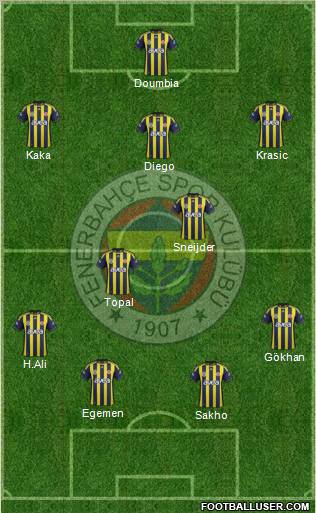 Fenerbahçe SK Formation 2012