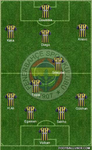 Fenerbahçe SK Formation 2012