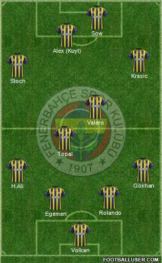 Fenerbahçe SK Formation 2012