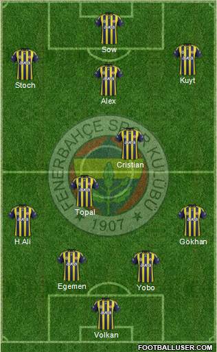 Fenerbahçe SK Formation 2012