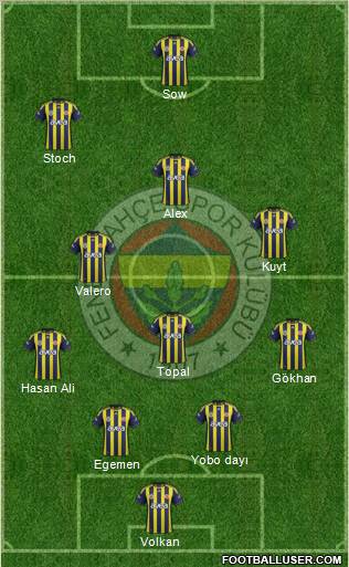 Fenerbahçe SK Formation 2012