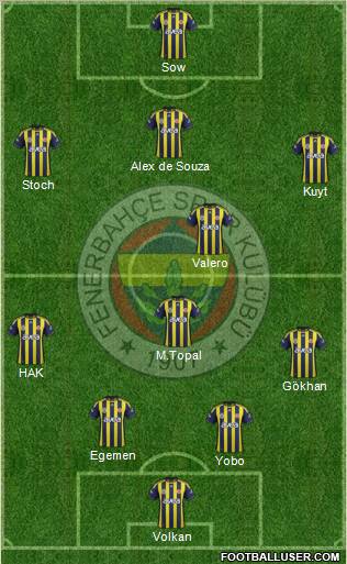 Fenerbahçe SK Formation 2012