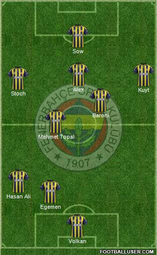 Fenerbahçe SK Formation 2012