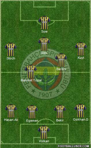 Fenerbahçe SK Formation 2012
