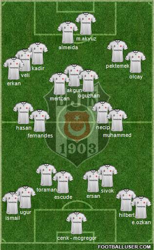 Besiktas JK Formation 2012