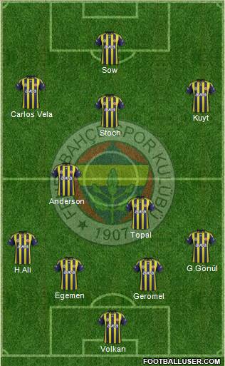 Fenerbahçe SK Formation 2012