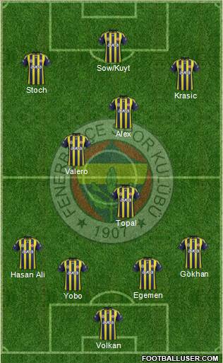 Fenerbahçe SK Formation 2012