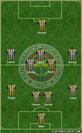 Fenerbahçe SK Formation 2012