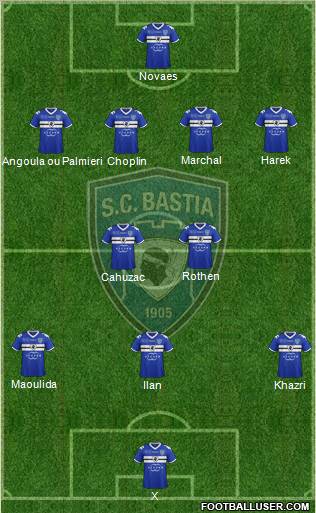 Sporting Club Bastia Formation 2012