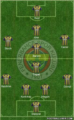 Fenerbahçe SK Formation 2012
