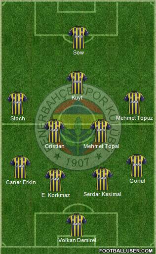 Fenerbahçe SK Formation 2012