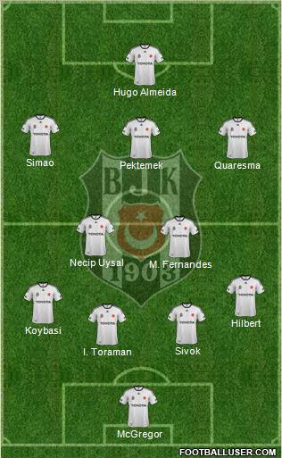Besiktas JK Formation 2012