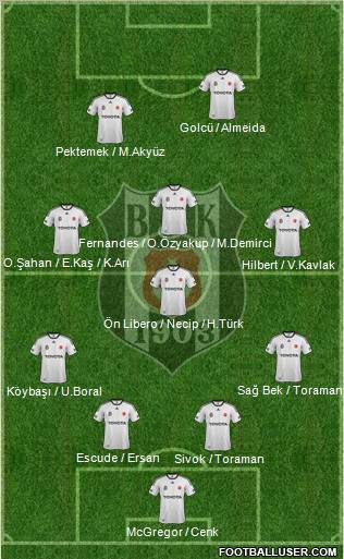 Besiktas JK Formation 2012
