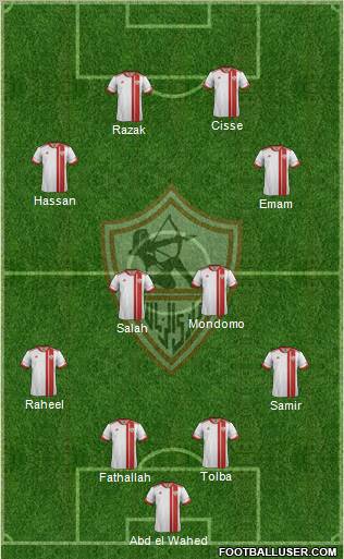Zamalek Sporting Club Formation 2012