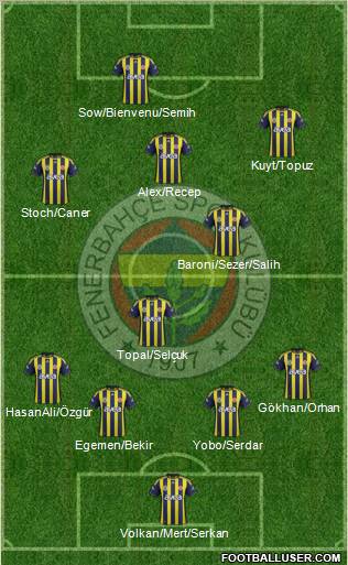 Fenerbahçe SK Formation 2012