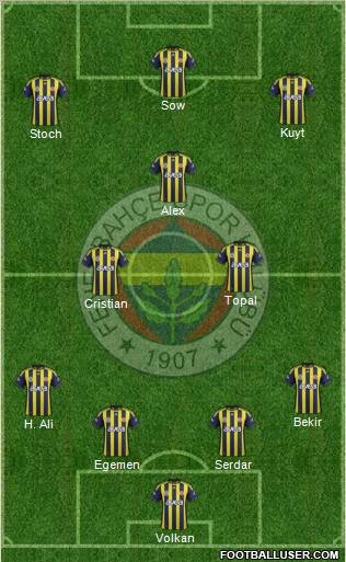 Fenerbahçe SK Formation 2012