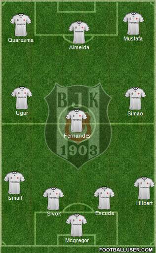 Besiktas JK Formation 2012