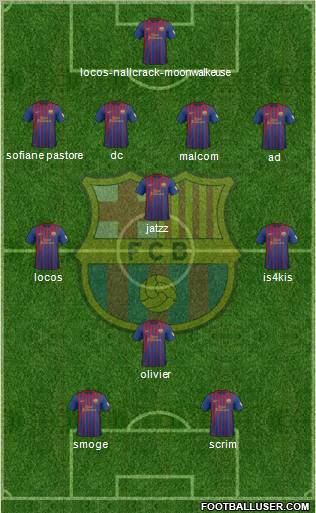 F.C. Barcelona Formation 2012