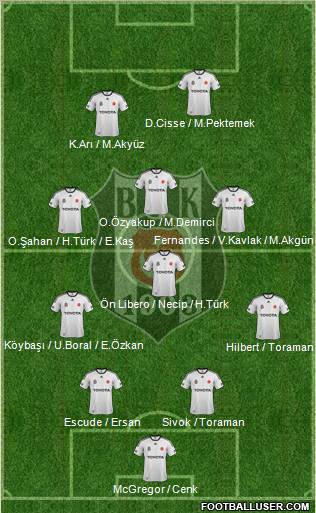 Besiktas JK Formation 2012