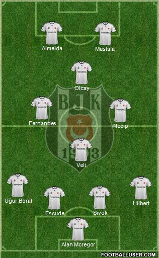 Besiktas JK Formation 2012