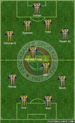 Fenerbahçe SK Formation 2012