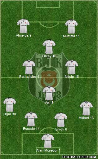 Besiktas JK Formation 2012