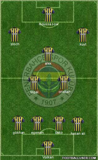 Fenerbahçe SK Formation 2012